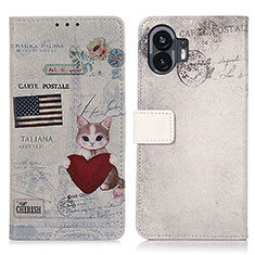 Coque Portefeuille Motif Fantaisie Livre Cuir Etui Clapet D02Y pour Nothing Phone 2 Mixte