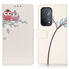 Coque Portefeuille Motif Fantaisie Livre Cuir Etui Clapet D02Y pour Oppo A54 5G Rose