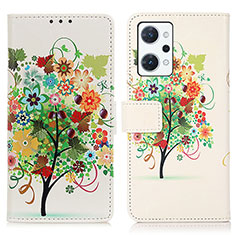 Coque Portefeuille Motif Fantaisie Livre Cuir Etui Clapet D02Y pour Oppo Reno7 A Colorful