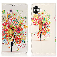 Coque Portefeuille Motif Fantaisie Livre Cuir Etui Clapet D02Y pour Samsung Galaxy F04 Colorful