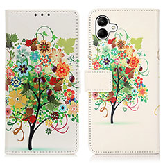 Coque Portefeuille Motif Fantaisie Livre Cuir Etui Clapet D02Y pour Samsung Galaxy F04 Vert