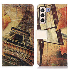 Coque Portefeuille Motif Fantaisie Livre Cuir Etui Clapet D02Y pour Samsung Galaxy S21 5G Marron