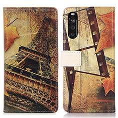 Coque Portefeuille Motif Fantaisie Livre Cuir Etui Clapet D02Y pour Sony Xperia 10 III Lite Marron