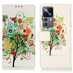 Coque Portefeuille Motif Fantaisie Livre Cuir Etui Clapet D02Y pour Xiaomi Mi 12T 5G Vert