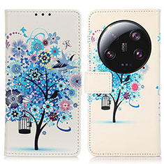 Coque Portefeuille Motif Fantaisie Livre Cuir Etui Clapet D02Y pour Xiaomi Mi 13 Ultra 5G Bleu