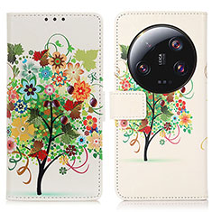 Coque Portefeuille Motif Fantaisie Livre Cuir Etui Clapet D02Y pour Xiaomi Mi 13 Ultra 5G Vert