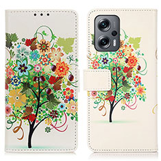 Coque Portefeuille Motif Fantaisie Livre Cuir Etui Clapet D02Y pour Xiaomi Poco F5 5G Vert