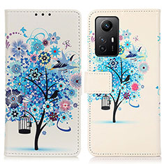 Coque Portefeuille Motif Fantaisie Livre Cuir Etui Clapet D02Y pour Xiaomi Redmi Note 12S Bleu