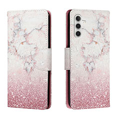 Coque Portefeuille Motif Fantaisie Livre Cuir Etui Clapet H01X pour Samsung Galaxy A04s Rose