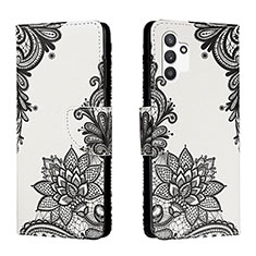 Coque Portefeuille Motif Fantaisie Livre Cuir Etui Clapet H01X pour Samsung Galaxy A13 4G Gris Fonce