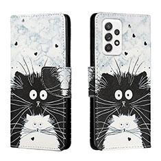 Coque Portefeuille Motif Fantaisie Livre Cuir Etui Clapet H01X pour Samsung Galaxy A33 5G Gris