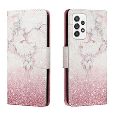 Coque Portefeuille Motif Fantaisie Livre Cuir Etui Clapet H01X pour Samsung Galaxy A53 5G Rose