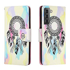 Coque Portefeuille Motif Fantaisie Livre Cuir Etui Clapet H01X pour Samsung Galaxy S23 5G Colorful