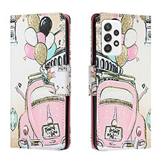 Coque Portefeuille Motif Fantaisie Livre Cuir Etui Clapet H02X pour Samsung Galaxy A33 5G Rose