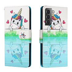 Coque Portefeuille Motif Fantaisie Livre Cuir Etui Clapet H02X pour Samsung Galaxy S23 Plus 5G Vert