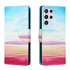 Coque Portefeuille Motif Fantaisie Livre Cuir Etui Clapet H02X pour Samsung Galaxy S24 Ultra 5G Colorful