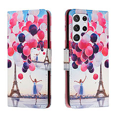 Coque Portefeuille Motif Fantaisie Livre Cuir Etui Clapet H02X pour Samsung Galaxy S24 Ultra 5G Mixte