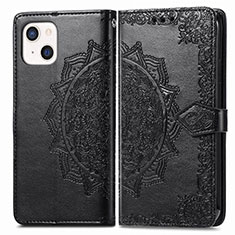 Coque Portefeuille Motif Fantaisie Livre Cuir Etui Clapet H05 pour Apple iPhone 13 Noir