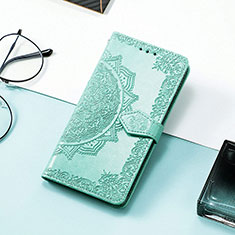 Coque Portefeuille Motif Fantaisie Livre Cuir Etui Clapet H06 pour Apple iPhone 15 Plus Vert