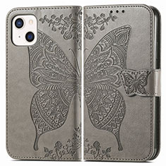 Coque Portefeuille Motif Fantaisie Livre Cuir Etui Clapet H07 pour Apple iPhone 13 Gris