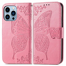 Coque Portefeuille Motif Fantaisie Livre Cuir Etui Clapet H07 pour Apple iPhone 14 Pro Max Rose