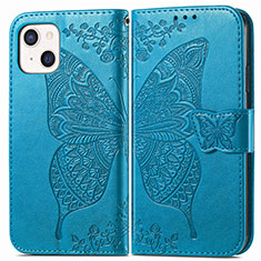 Coque Portefeuille Motif Fantaisie Livre Cuir Etui Clapet H07 pour Apple iPhone 15 Plus Bleu