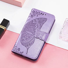 Coque Portefeuille Motif Fantaisie Livre Cuir Etui Clapet H08 pour Apple iPhone 15 Pro Violet Clair