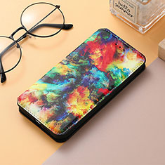 Coque Portefeuille Motif Fantaisie Livre Cuir Etui Clapet H10 pour Apple iPhone 14 Colorful