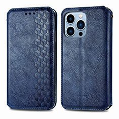 Coque Portefeuille Motif Fantaisie Livre Cuir Etui Clapet H15 pour Apple iPhone 14 Pro Bleu