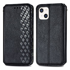 Coque Portefeuille Motif Fantaisie Livre Cuir Etui Clapet H15 pour Apple iPhone 15 Plus Noir