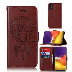 Coque Portefeuille Motif Fantaisie Livre Cuir Etui Clapet JX1 pour Samsung Galaxy A05s Marron