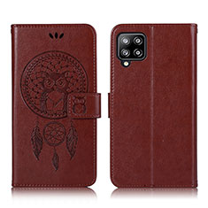 Coque Portefeuille Motif Fantaisie Livre Cuir Etui Clapet JX1 pour Samsung Galaxy A22 4G Marron