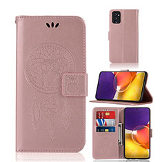 Coque Portefeuille Motif Fantaisie Livre Cuir Etui Clapet JX1 pour Samsung Galaxy A25 5G Or Rose