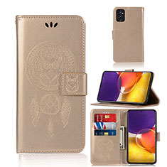 Coque Portefeuille Motif Fantaisie Livre Cuir Etui Clapet JX1 pour Samsung Galaxy Quantum2 5G Or