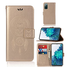 Coque Portefeuille Motif Fantaisie Livre Cuir Etui Clapet JX1 pour Samsung Galaxy S20 FE 4G Or