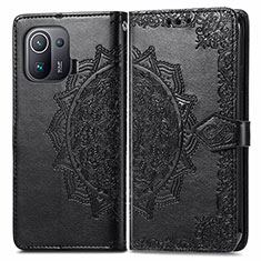 Coque Portefeuille Motif Fantaisie Livre Cuir Etui Clapet L01 pour Xiaomi Mi 11 Pro 5G Noir