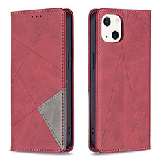 Coque Portefeuille Motif Fantaisie Livre Cuir Etui Clapet L04 pour Apple iPhone 13 Mini Rouge