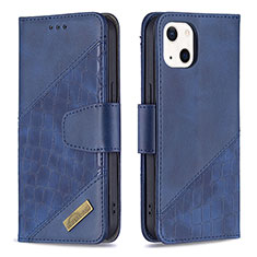 Coque Portefeuille Motif Fantaisie Livre Cuir Etui Clapet L05 pour Apple iPhone 15 Bleu