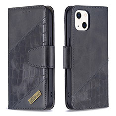 Coque Portefeuille Motif Fantaisie Livre Cuir Etui Clapet L05 pour Apple iPhone 15 Noir