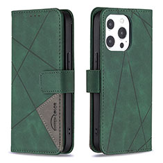 Coque Portefeuille Motif Fantaisie Livre Cuir Etui Clapet L06 pour Apple iPhone 14 Pro Max Vert