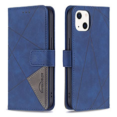 Coque Portefeuille Motif Fantaisie Livre Cuir Etui Clapet L06 pour Apple iPhone 15 Bleu