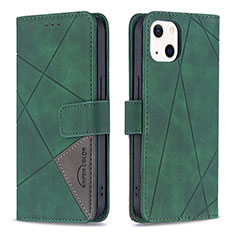 Coque Portefeuille Motif Fantaisie Livre Cuir Etui Clapet L06 pour Apple iPhone 15 Plus Vert