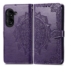 Coque Portefeuille Motif Fantaisie Livre Cuir Etui Clapet pour Asus ZenFone 10 Violet