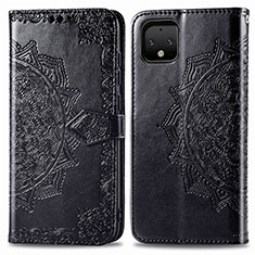 Coque Portefeuille Motif Fantaisie Livre Cuir Etui Clapet pour Google Pixel 4 Noir