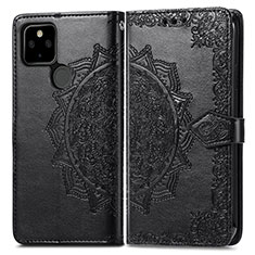 Coque Portefeuille Motif Fantaisie Livre Cuir Etui Clapet pour Google Pixel 5a 5G Noir