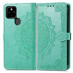 Coque Portefeuille Motif Fantaisie Livre Cuir Etui Clapet pour Google Pixel 5a 5G Vert