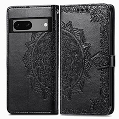 Coque Portefeuille Motif Fantaisie Livre Cuir Etui Clapet pour Google Pixel 7 5G Noir