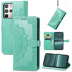 Coque Portefeuille Motif Fantaisie Livre Cuir Etui Clapet pour HTC U23 5G Vert