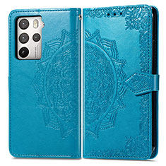 Coque Portefeuille Motif Fantaisie Livre Cuir Etui Clapet pour HTC U23 Pro 5G Bleu