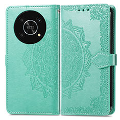 Coque Portefeuille Motif Fantaisie Livre Cuir Etui Clapet pour Huawei Enjoy 50 Pro Vert